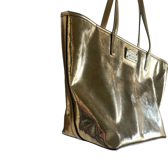 Kate Spade Gold Tote Bag - Picture 3 of 9